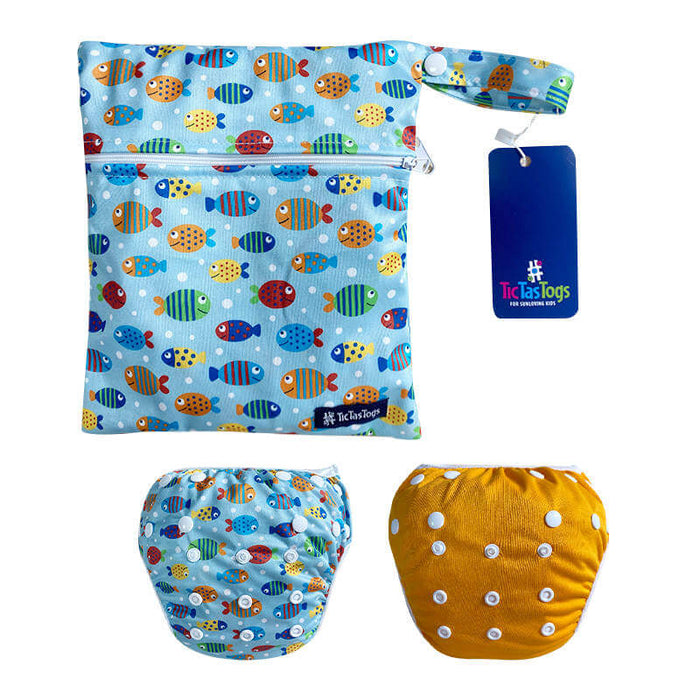 Reuseable Swim Nappy 2 Pack | Fish Frenzy