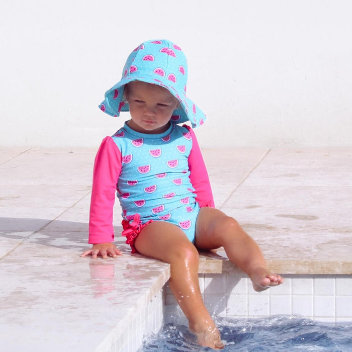 Toddler Nappy-change Swimsuit | Dotty Watermelon