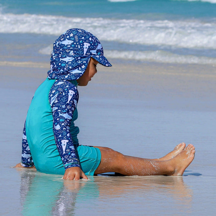 Boys Swim Flap Cap | Shark Attack!