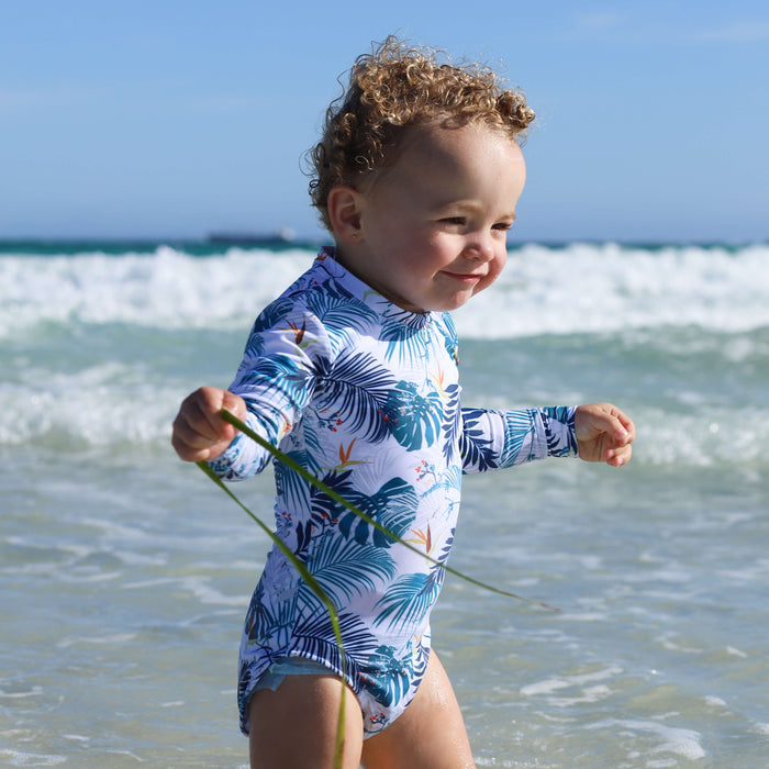 Girls Long Sleeve Swimsuit | Palm Beach