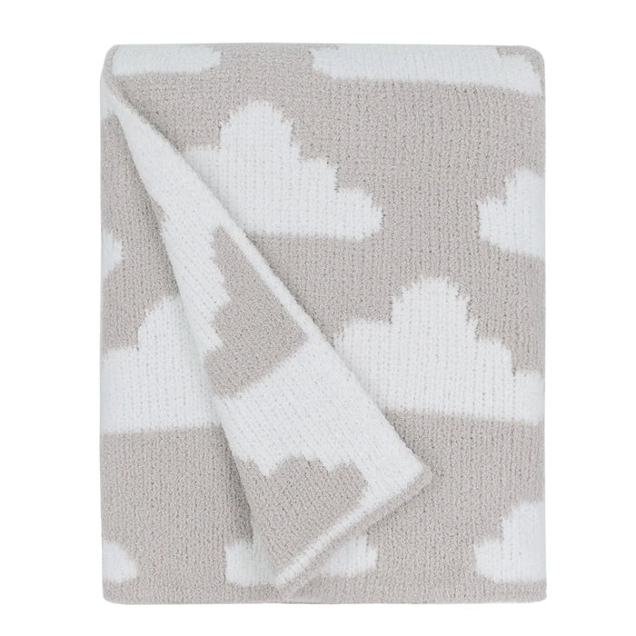 Living Textiles | Chenille Blanket - Grey Clouds