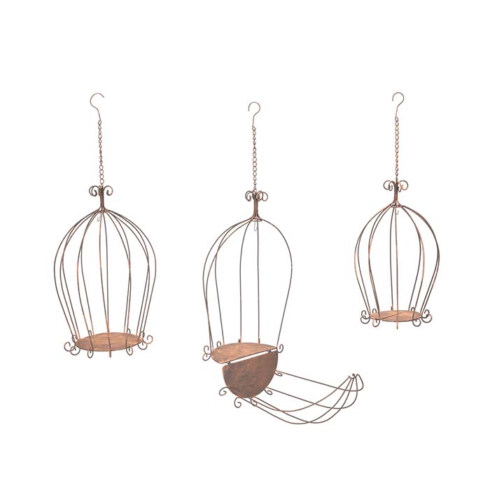 Alfresco | Garden Bird Cage Planter S/3