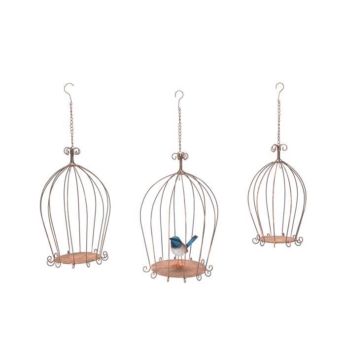 Alfresco | Garden Bird Cage Planter S/3