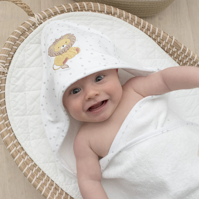 Living Textiles | Hooded Towel -  Lion/Savanna Babies