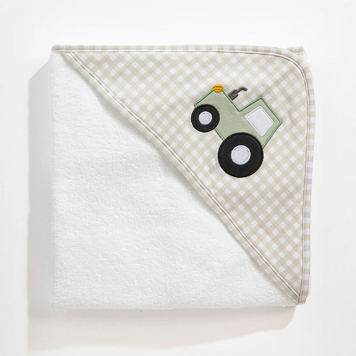 Living Textiles | Hooded Towel - Tractor Ride