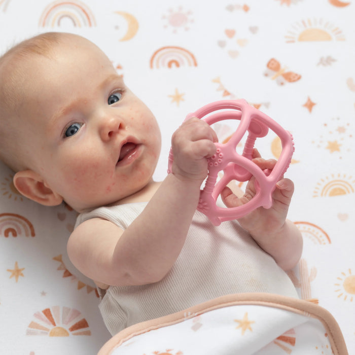 Playground by Living Textiles | Silicone Teething Ball - Light Pink