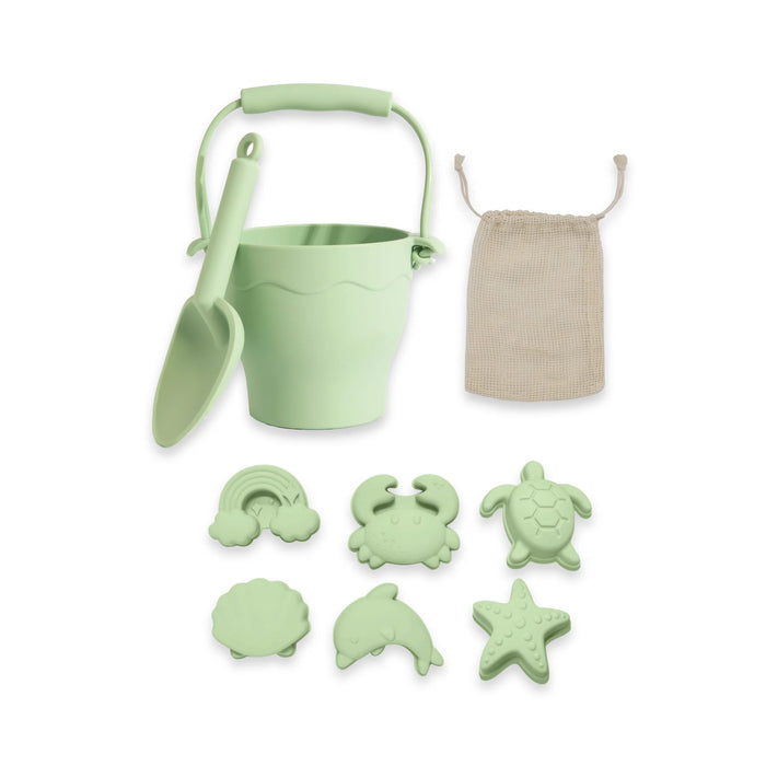 Playground by Living Textiles | Silicone 8pc Bucket & Spade Set