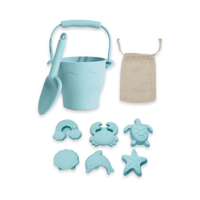 Playground by Living Textiles | Silicone 8pc Bucket & Spade Set