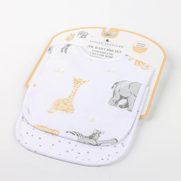 Living Textiles | Baby Bibs - 2 Pack - Savanna Babies