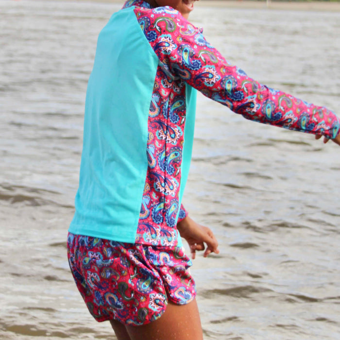 Girls Long Sleeve Rashguard | Fiesta!