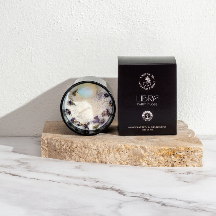 Libra Zodiac Soy Crystal Candle