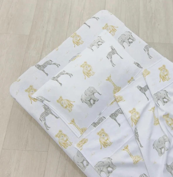 Living Textiles | Childcare Stacking Bed Sheet Set - Savanna Babies