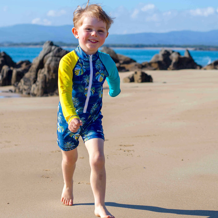 Boys All-in-one Swim Snap Sunsuit | Hawaii