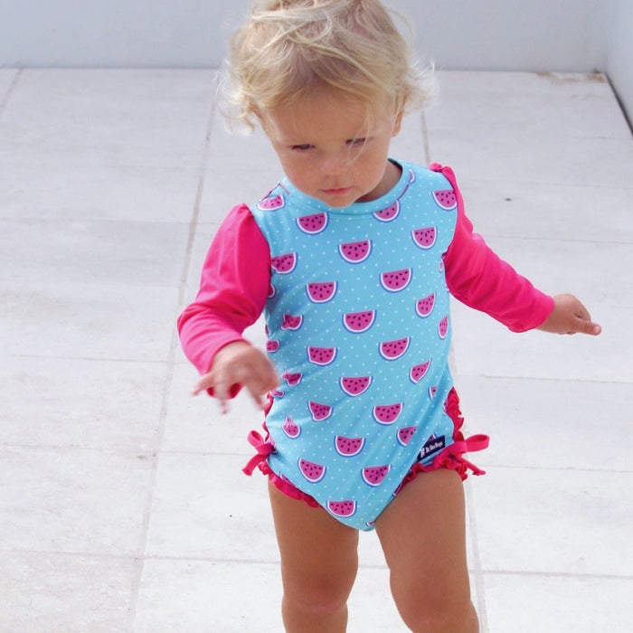 Toddler Nappy-change Swimsuit | Dotty Watermelon