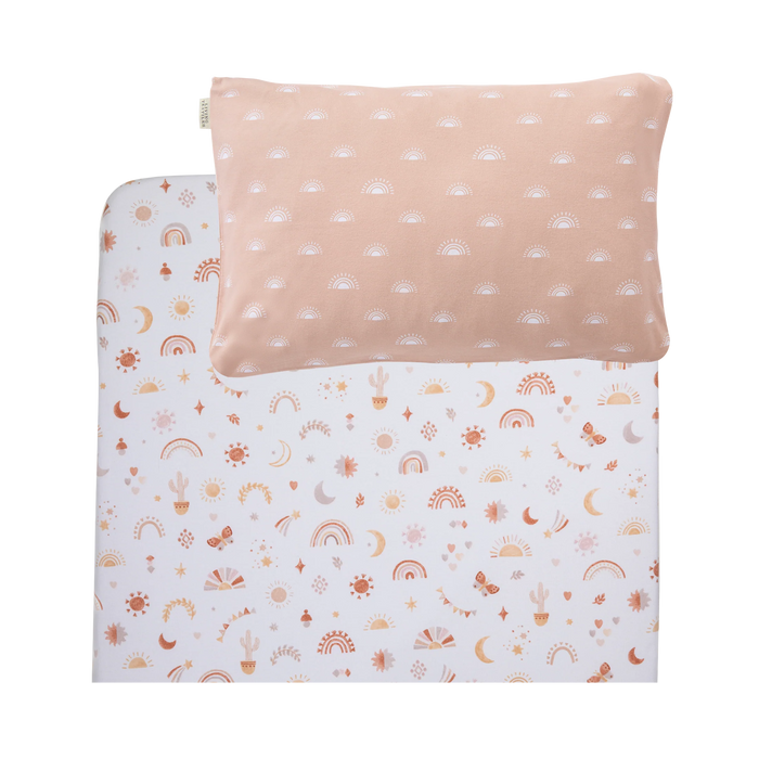 Living Textiles | Port-a-Cot Sheet & Pillow Case Set - Bohemian Bliss