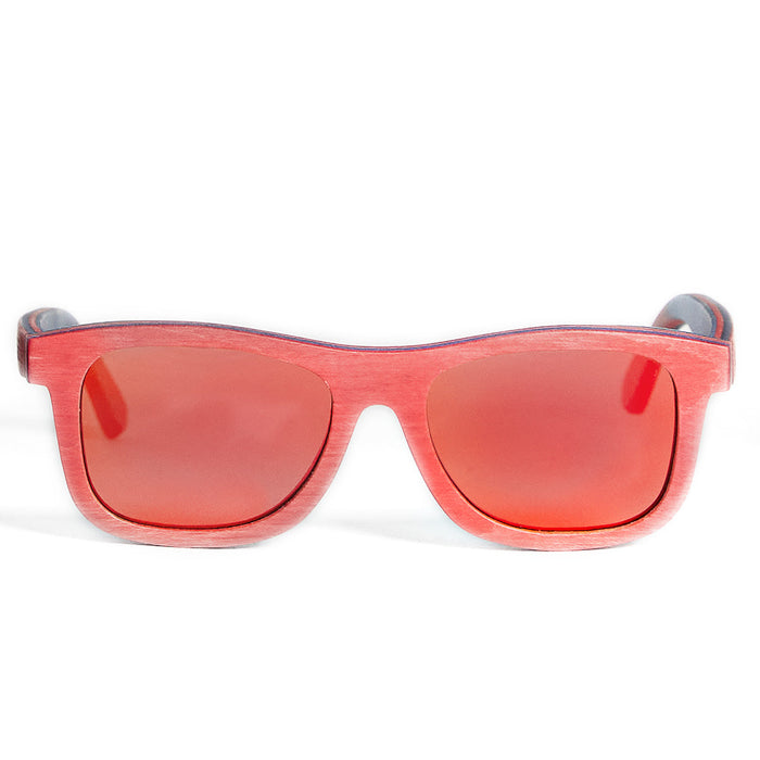 Kids Wood Sunglasses | Red