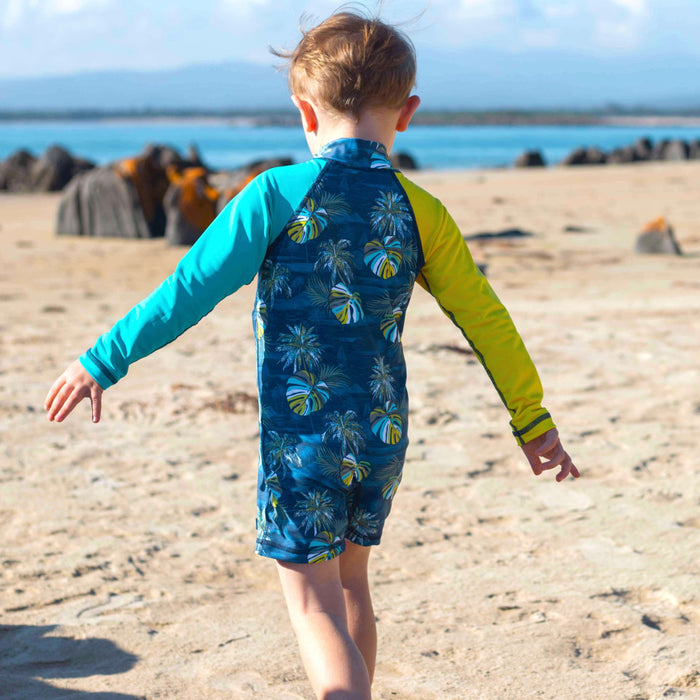 Boys All-in-one Swim Snap Sunsuit | Hawaii