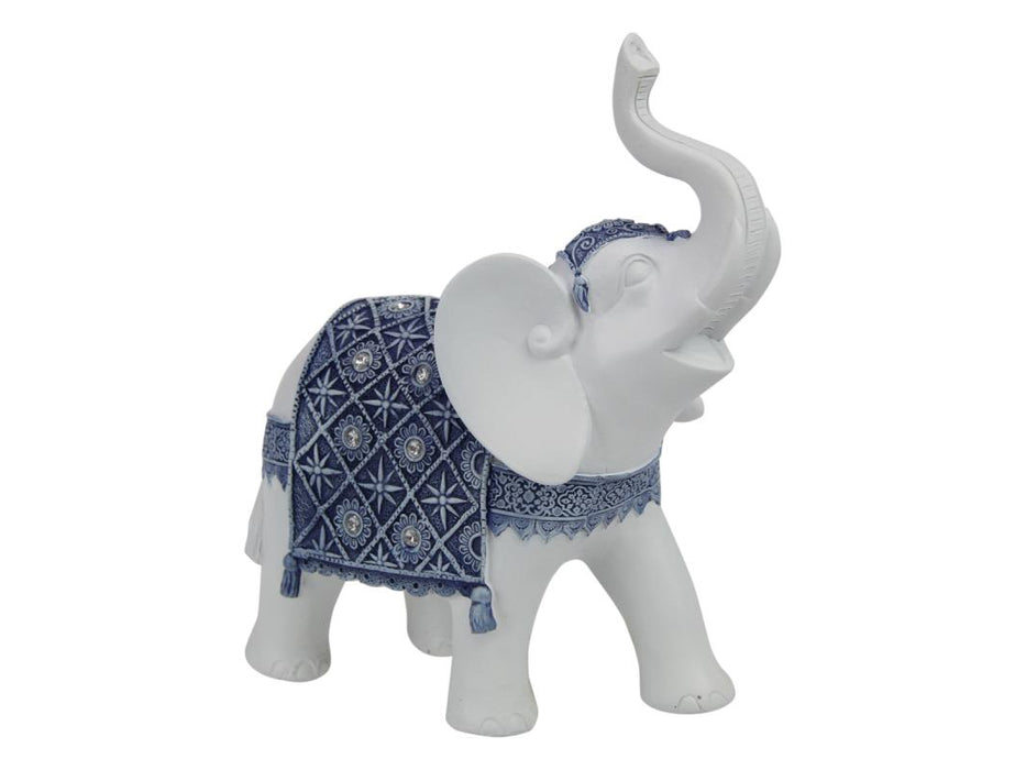 Kelly Lane | Hamptons Blue & White Elephant Statue - 22cm