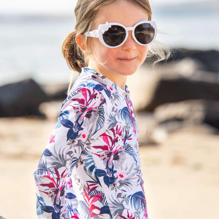 Girls Long Sleeve Swimsuit | Exotic Forest