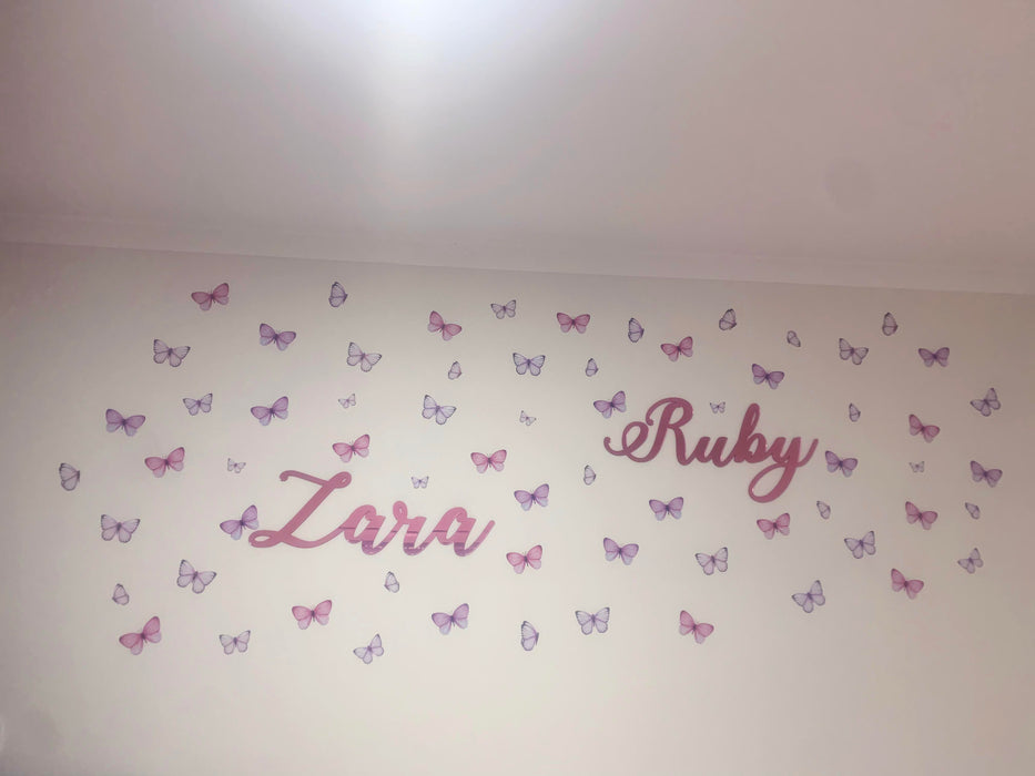 Wall Decals - Multi Coloured Sprinkled Butterflies