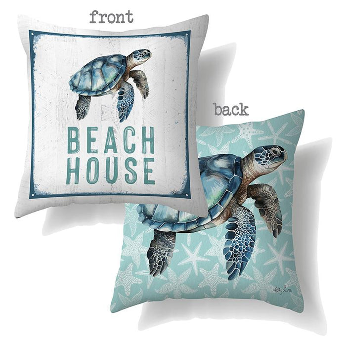 Kelly Lane | Coastal Turtle Double Sided Cushion - 45X45cm