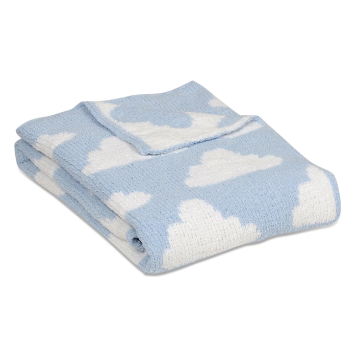 Living Textiles | Chenille Blanket - Blue Clouds