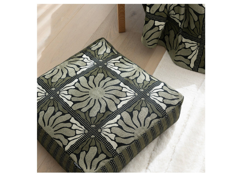 Bambury | Zinnia Floor Cushion - Moss