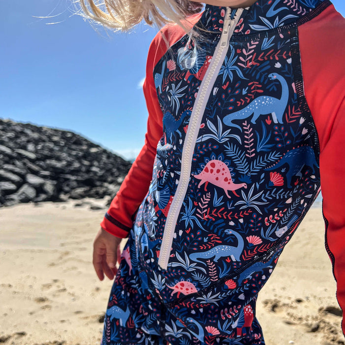 KIds All-In-One Swim Snap Sunsuit | Dino Adventures