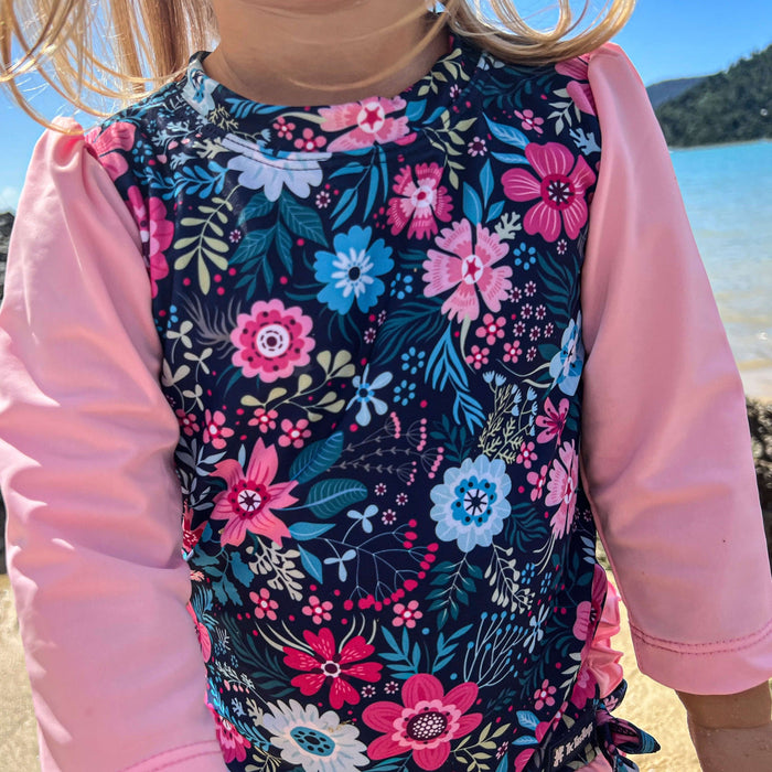 Toddler Nappy change Swimsuit | Floral Fantasy