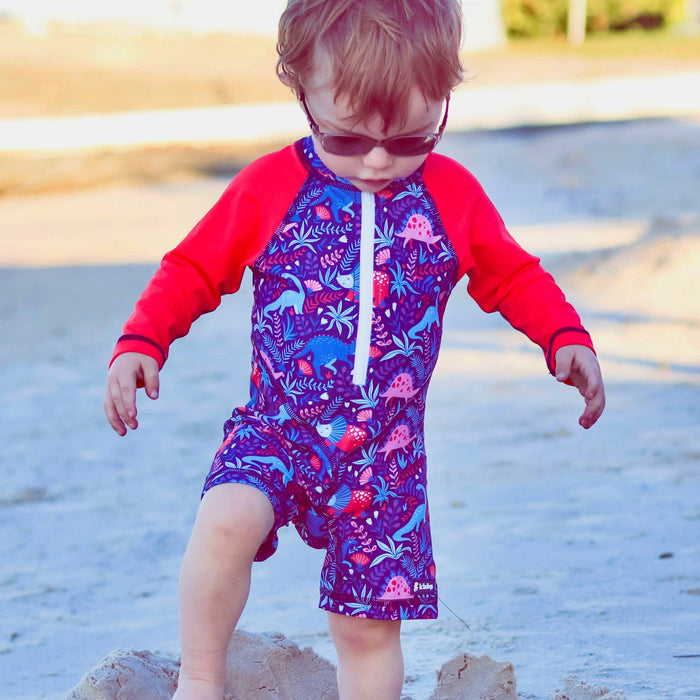 KIds All-In-One Swim Snap Sunsuit | Dino Adventures