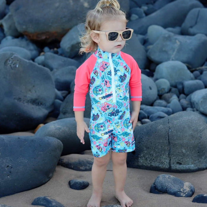 Kids All-in-one Snap Swim Sunsuit | Bush Wonderland