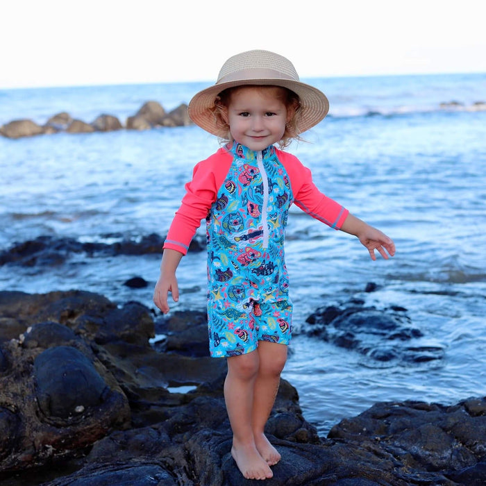 Kids All-in-one Snap Swim Sunsuit | Bush Wonderland