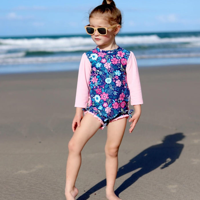 Toddler Nappy change Swimsuit | Floral Fantasy