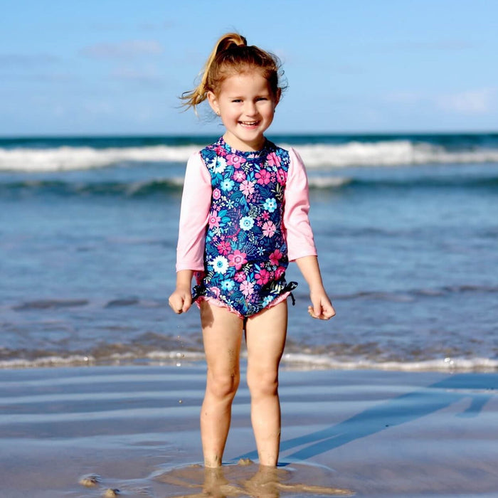 Toddler Nappy change Swimsuit | Floral Fantasy