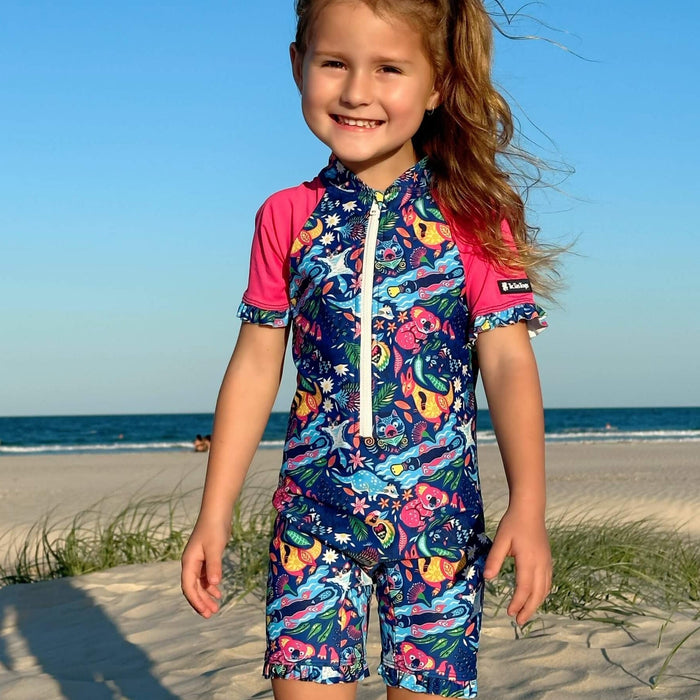 Girls Ruffle Swim Sunsuit | Aussie Carnivale