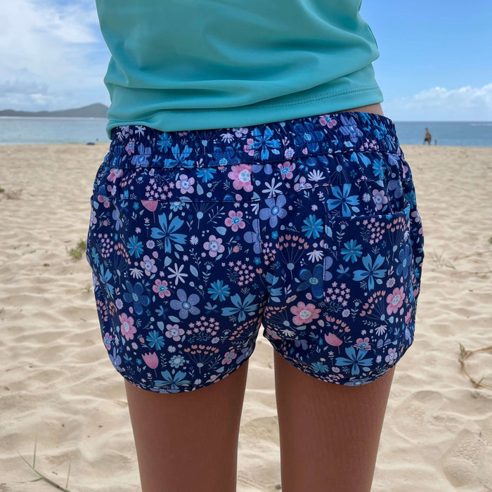 Girls Beach shorts | Flower Power