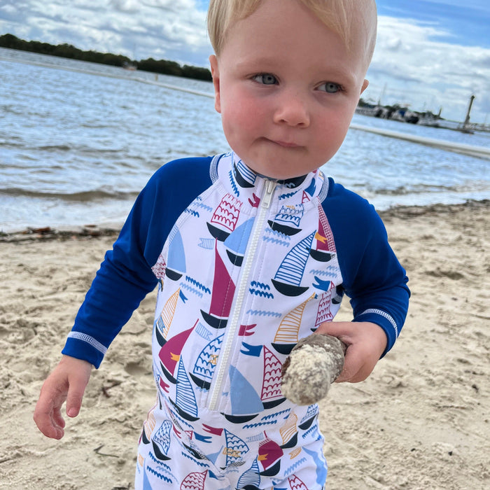 Boys All-In-One Swim Sunsuit | Yacht Club