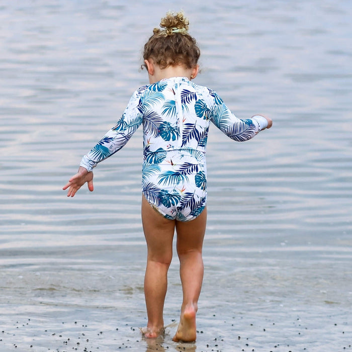 Girls Long Sleeve Swimsuit | Palm Beach