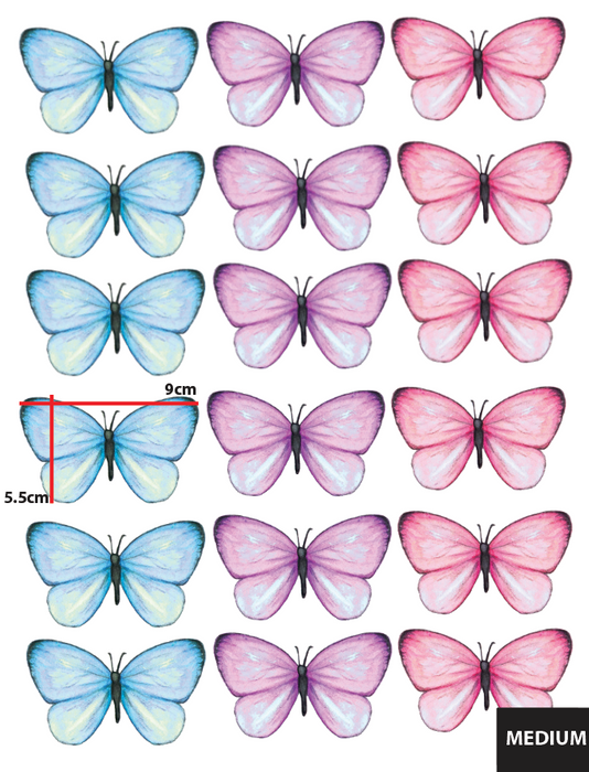 Wall Decals - Multi Coloured Sprinkled Butterflies