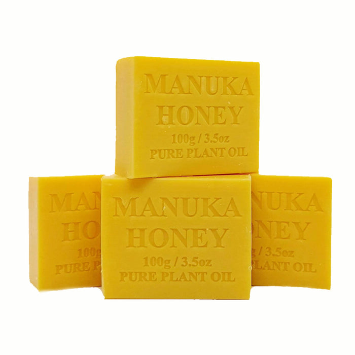 Soap Manuka Honey Scent Pure Vegetable Base Bar Australian - 100g Plant Oil - x 4