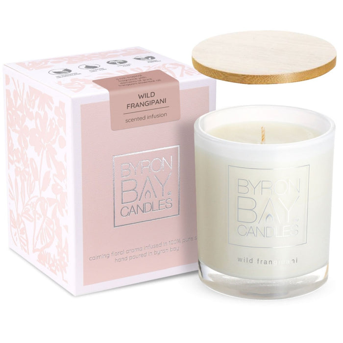 Byron Bay Candles | Scented Pure Soy Candle - 50 Hour Large - Wild Frangipani