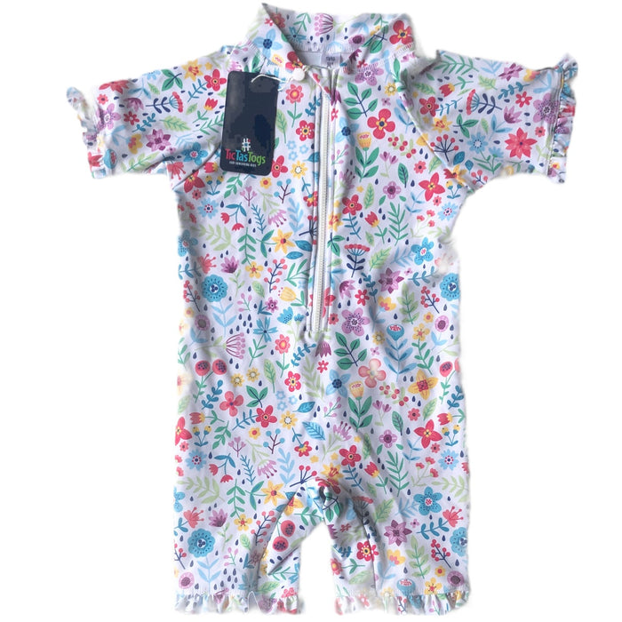 Ruffle Sunsuit | Ditsy Daisy