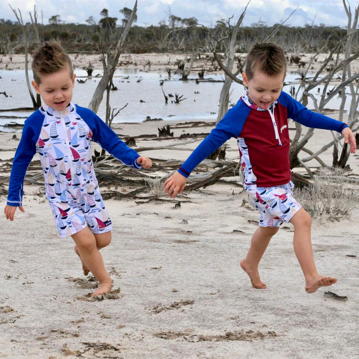 Boys All-In-One Swim Sunsuit | Yacht Club