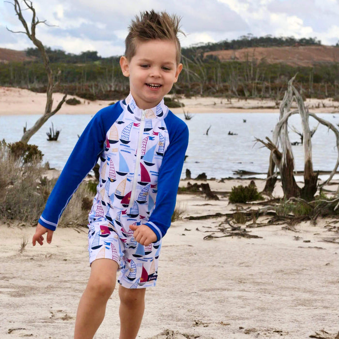 Boys All-In-One Swim Sunsuit | Yacht Club