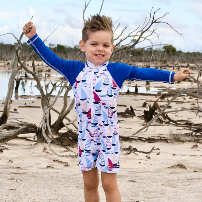 Boys All-In-One Swim Sunsuit | Yacht Club