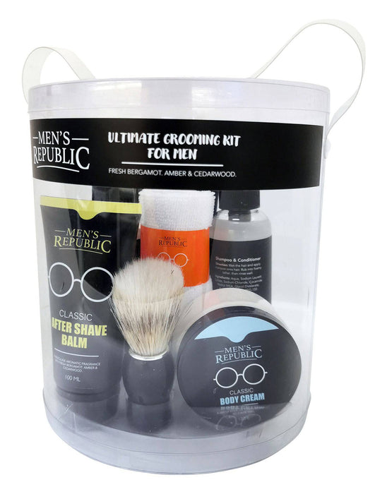 Men's Ultimate Grooming Kit for Men - 7 pieces in bucket - Lozza’s Gifts & Homewares 